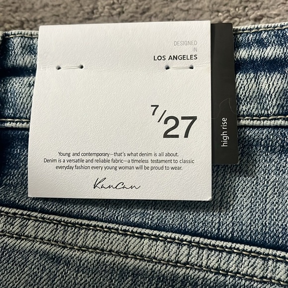 Kancan High Rise Estilo jean shorts NWT 7 - Picture 3 of 4